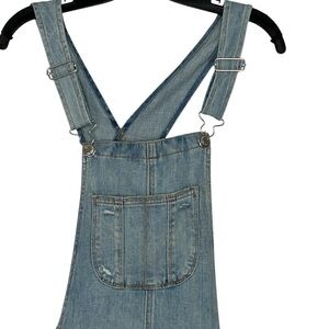 American Eagle Denim Overalls Womens XS Blue Distressed Tomgirl Light Wash